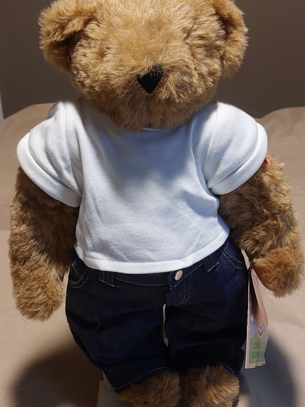 Vtg. The Vermont Teddy Bear, I'm Your Lover Boy, Baby! With Heart Tattoo, 15"